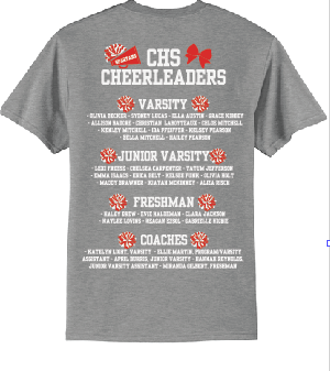 2025-2026 CHS Cheerleading Roster Shirt