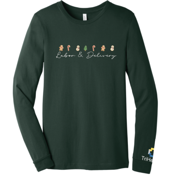 Bella+Canvas Crewneck – Holiday Labor & Delivery TRI-HEALTH Sweatshirt